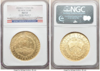 Republic gold 8 Escudos 1824 So-I AU53 NGC, Santiago mint, KM84, Onza-1615. From the SS New York Shipwreck. A charming, pale-gold representative of th...