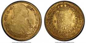 Ferdinand VII gold 8 Escudos 1820 Pn-FM AU53 PCGS, Popayan mint, KM66.3, Cal-1804. Elusive to find in anything just shy of Mint State designation and ...