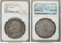Frankfurt. Free City silver "Napoleon III" Medal ND (ca. 1860) MS63, Maz-1748b (R3). 42mm. By Ferdinand Korn. Struck to an impressive 2 Taler weight a...
