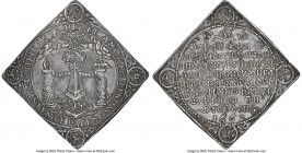 Saxony. Johann Georg II Klippe Taler 1662 AU Details (Obverse Tooled) NGC, Dresden mint, KM500, Dav-7631. 28.82gm. Struck to commemorate the marriage ...