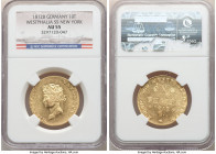 Westphalia. Jerome Napoleon gold 10 Taler 1812-B AU55 NGC, Brunswick mint, KM124, Fr-3513. From the SS New York Shipwreck. Dressed in flashy golden re...