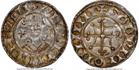 William I, the Conqueror (1066-1087) Penny ND (1074-c. 1077) MS63 NGC, London mint, Godwine as moneyer, Two Stars type, S-1254, N-845. 1.33gm. +ǷILLEM...