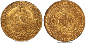 Edward III (1327-1377) gold Noble ND (1363-1369) AU55 NGC, Tower mint, Cross Potent mm, Treaty Period, S-1503, N-1232, Schneider-Unl. (annulet) ЄD | W...
