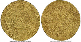 Henry V gold Noble ND (1413-1422) XF45 NGC, Tower mint, Pierced Cross mm, Class D, S-1743, N-1372, Schneider-245 var. (one rope on bow). 6.97gm. h | Є...