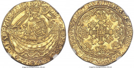 Henry VI (1st Reign, 1422-1461) gold Noble ND (1422-1430) AU55 NGC, London mint, Annulet Issue, S-1799, N-1414. 33mm. 6.89gm. h | ЄnRIC' • DI • GRΛ' •...