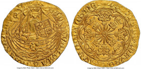 Edward IV (1st Reign, 1461-1470) gold 1/2 Ryal ND (1466-1467) MS62 NGC, Tower mint, Crown mm, Light Coinage, S-1959, N-1554, Schneider-383-389. 3.83gm...