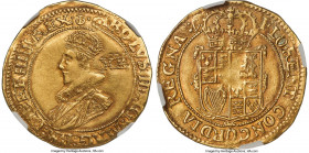 Charles I gold Unite ND (1628-1629) XF45 NGC, Tower mint (under Charles I), Anchor mm, KM151.1, S-2687. 9.02gm. (anchor) • CAROLVS: D' : G' : MAG' : B...