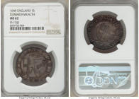Commonwealth Shilling 1649 MS62 NGC, Sun mm, KM390.1, S-3217, ESC-69 (prev. ESC-982), N-2724. 6.12gm. A handsome conditional outlier for not only the ...