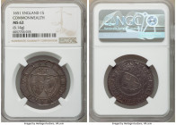 Commonwealth Shilling 1651 MS62 NGC, Sun mm, KM390.1, ESC-79 (prev. ESC-983), N-2724. 6.14gm. A wholly appreciable near-Choice Mint State selection fr...