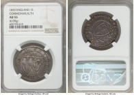 Commonwealth Shilling 1653 AU55 NGC, Sun mm, KM390.1, N-2724, S-3217, ESC-124 (prev. ESC-987). 6.09gm. A gently worn survivor from this highly collect...