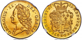 George II gold 2 Guineas 1739 AU Details (Tooled) NGC, KM578, S-3668. A bright and sunny specimen, butterscotch-yellow in color with a red patina form...