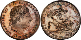 George III Crown 1818 MS66 PCGS, KM675, S-3787. LVIII edge. An utterly impressive example ranking as the single finest of its type and date to certify...