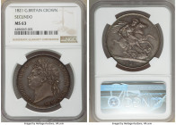 George IV Crown 1821 MS63 NGC, KM680.1, S-3805. SECUNDO edge. A wonderful and especially scintillating representative from this highly collectible ser...