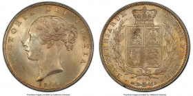 Victoria 1/2 Crown 1844 MS64 PCGS, KM740, S-3888. A scintillating representative distinguished by the presence of glistening, satiny fields tinged by ...