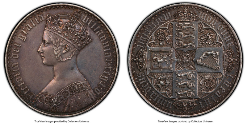 Victoria Proof "Gothic" Crown 1847 PR61 PCGS, KM744, S-3883, ESC-2571. UN DECIMO...