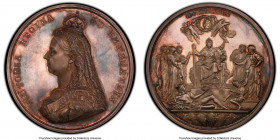 Victoria silver Specimen "Golden Jubilee" Medal 1887 SP63 PCGS, BHM-3219, Eimer-1733b. 77mm. By J.E. Boehm & F. Leighton. A massive celebratory medal ...