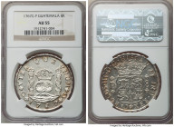 Charles III 8 Reales 1767 G-P AU55 NGC, Antigua mint, KM27.1, Cal-999. Alluringly bold, with nearly complete luster exhibited throughout freshly glist...