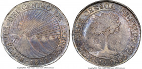 Central American Republic 8 Reales 1831 NG-M AU55 NGC, Nueva Guatemala mint, KM4, Elizondo-91. An especially alluring selection from this highly colle...