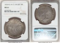 Central American Republic 8 Reales 1836 NG-M MS61 NGC, Nueva Guatemala mint, KM4, Elizondo-94. A popular type, always satisfying in Mint State designa...