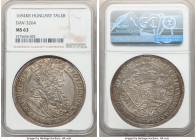 Leopold I Taler 1694-KB MS63 NGC, Kremnitz mint, KM214.8, Dav-3264. A wholesome selection displaying fully choice appearances as uniformly gunmetal-gr...