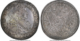 Karl VI Taler 1717/6 CH-PW AU58 NGC, Pressburg mint, Dav-1064, Voglhuber-264/II. A most pleasing representative of this fleeting type from Pressburg, ...