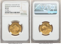Republic gold Modern Restrike 2 Ducats ND MS68 NGC, Kremnitz mint, KM-Unl. 6.96gm. A golden medallic issue reminiscent of the Christian Herman Roth 2 ...