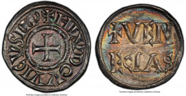 Carolingian. Louis the Pious (814-840) Denier ND (818-822/3) MS65 NGC, Venice mint, Class 2, Rob-1158, MEC I-789, MG-456, Dep-1116D. +HLVDOVVICVS IMP ...