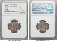 Milan. Massimiliano Sforza Grosso ND (1512-1515) AU53 NGC, MIR-254 (RR), Gnecchi-3 (R4), Crippa-2 (R2). 2.35gm. A remarkably rare issue from the short...