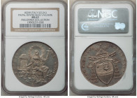 Papal States. Sede Vacante Scudo 1829-R MS63 NGC, Rome mint, KM1303, Dav-188. Delightfully flashy and sharply struck, leaving exquisite detail through...