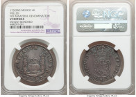 Philip V "Milled" 4 Reales 1732-Mo VF Details (Mount Removed) NGC, Mexico City mint, KM94, Cal-1106. No assayer and denomination variety. A truly rare...