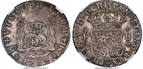 Philip V "Milled" 8 Reales 1732 Mo-F XF40 NGC, Mexico City mint, KM103, Cal-1437, Cay-9349. Long considered the king of the series as the first date o...