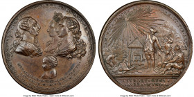 Charles III bronze "Birth of Prince Fernando" Proclamation Medal 1785 MS62 Brown NGC, Grove-K-82b, Fonrobert-6395. 62mm. By Geronimo Antonio Gil. Feat...