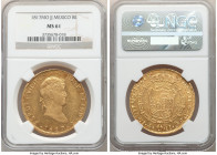 Ferdinand VII gold 8 Escudos 1817 Mo-JJ MS61 NGC, Mexico City mint, KM161, Cal-1795. Skillfully crafted and fully struck-up on an expansive honeyed-go...