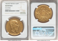 Maximilian gold 20 Pesos 1866-Mo AU Details (Cleaned) NGC, Mexico City mint, KM389, Fr-62. Subtly toned to a gratifying red-gold hue and revealing str...