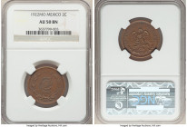 Estados Unidos 2 Centavos 1922-Mo AU50 Brown NGC, Mexico City mint, KM419. The scarce key date for the Estados Unidos 2 Centavos series produced from ...