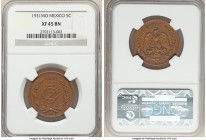 Estados Unidos 5 Centavos 1931-Mo XF45 Brown NGC, Mexico City mint, KM422. A pleasing chocolate-brown example of this key series date. Uniformly and p...
