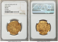 Holland. Provincial gold 2 Ducat 1655 AU55 NGC, KM35, Delm-772, CNM-2.28.50. 6.95gm. A much scarcer denomination than the standard single Ducats of th...