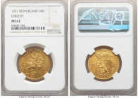 Utrecht. Provincial gold 14 Gulden (Gold Rider) 1761 MS62 NGC, Utrecht mint, KM104, Fr-288. A highly respectable representation of this pleasing type ...