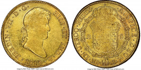 Ferdinand VII gold 8 Escudos 1819 LM-JP MS61 NGC, Lima mint, KM129.1, Cal-1766. Displaying scintillating luster held within the borders of slightly up...