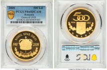 Republic gold Proof "Union of 1918" 500 Lei 2008 PR68 Deep Cameo PCGS, KM233a. Mintage: 3,000. Struck for the 90th anniversary of the Union of 1918. A...