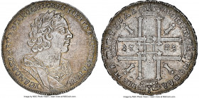 Peter I Rouble 1725 UNC Details (Cleaned) NGC, Red mint, KM162.5, Bit-975. From the final year of Peter's reign, featuring a decidedly well-struck por...