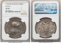 Peter III Rouble 1762 CПБ-HК AU58 NGC, St. Petersburg mint, KM-C47.2, Bit-11, Diakov-7 (R2). An impeccably preserved specimen on the verge of Mint Sta...