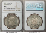 Republic "Double Shaft" 5 Shillings 1892 MS62 NGC, Berlin mint, KM8.2. Mintage: 4,327. Glassy throughout the fields and layered in a graceful silver p...