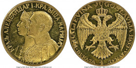 Alexander I gold "Corn Countermarked" 4 Dukata 1933-(k) MS61 NGC, Kovnica mint, KM14.2. The scarcest date for this desirable type, which we've seen si...