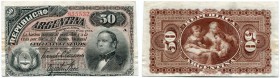 ARGENTINIEN 
 Republik – Banco Nacional. Lot. 5 Centavos vom 1. Januar 1884. 10 Centavos vom 1. Januar 1884. 50 Centavos vom 1. Januar 1884. Republik...
