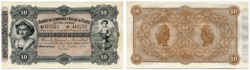 BRASILIEN 
 Lot. Banco de Londres y Rio de la Plata. 10 Pesos vom 1. Oktober 1883 & 50 Pesos 1. Januar 1872. Beide Noten als Reminder & Banco de la R...