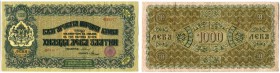 BULGARIEN 
 1000 Leva Zlatni o. J. (1920). Pick 33. III+