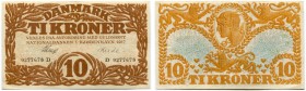 DÄNEMARK 
 Nationalbank. 10 Kronen von 1917. Pick 21g. -I