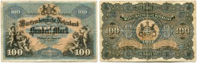 DEUTSCHLAND 
 Württembergische Notenbank. 100 Mark vom 1. Januar 1902. Pick S979a. Seltenes Ausgabejahr. -III