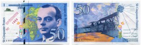 FRANKREICH 
 50 Francs 1993 SPECIMEN. SPÉCIMEN als roter Aufdruck auf Vorderseite und in Perforation. Zu Pick 157. Selten. I